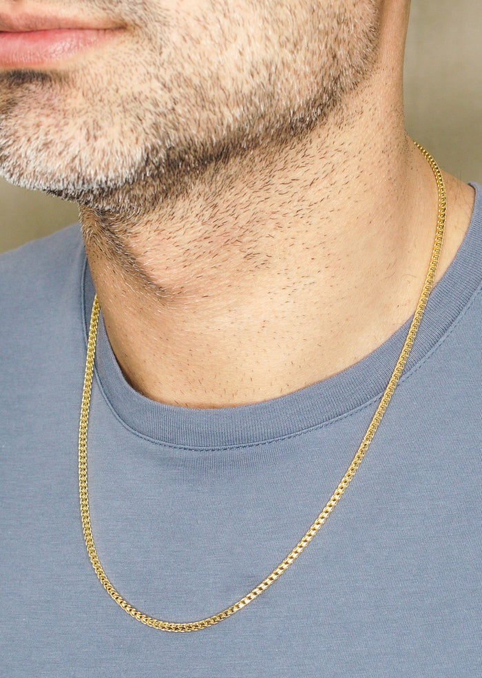 Silver Chain - Mens Gold Chain / Franco Chain / 2.5 MM