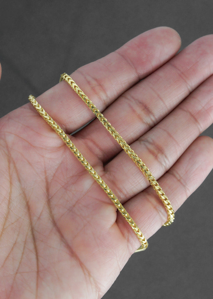 Silver Chain - Mens Gold Chain / Franco Chain / 2.5 MM