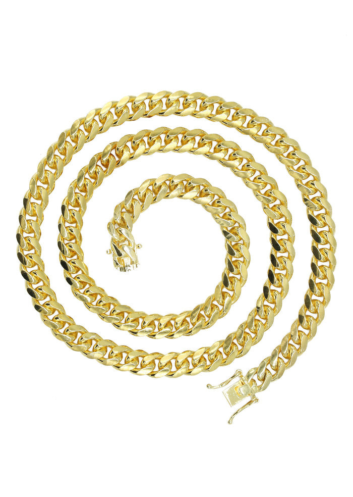 Silver Chain - Mens Gold Chain / Miami Cuban Link Chain