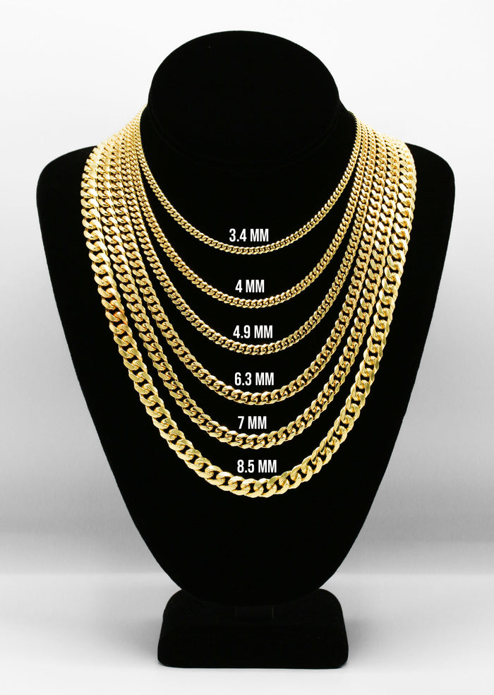 Silver Chain - Mens Gold Chain / Miami Cuban Link Chain
