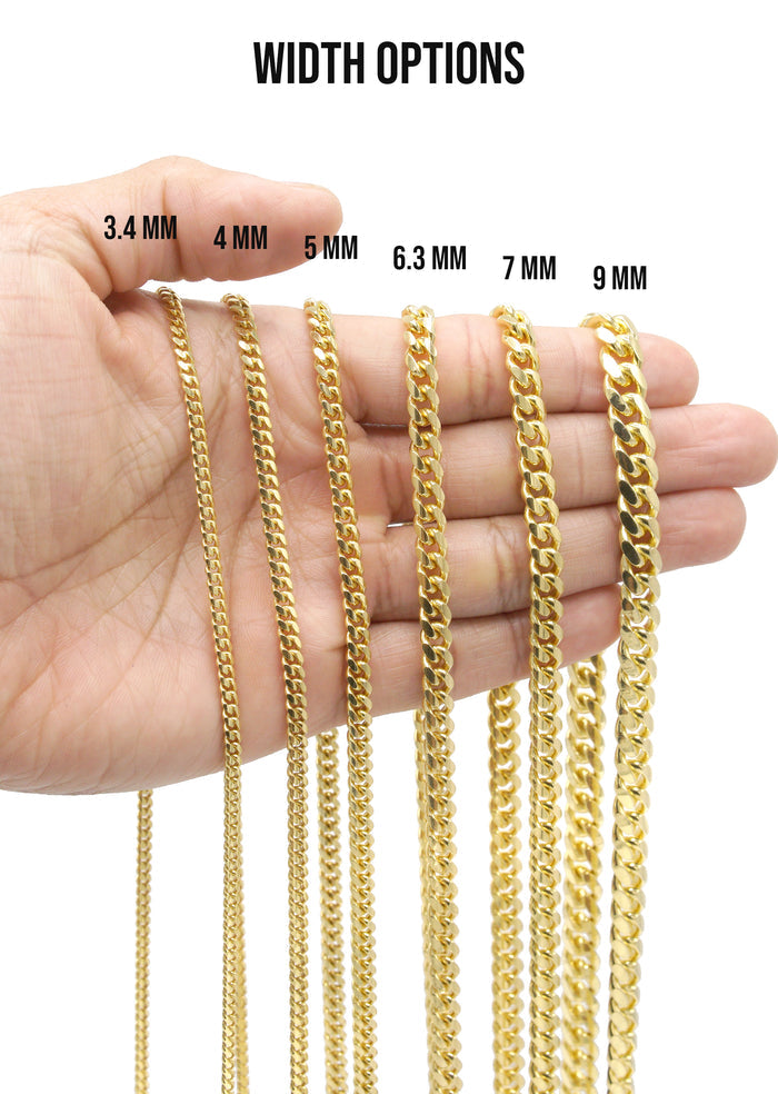 Silver Chain - Mens Gold Chain / Miami Cuban Link Chain