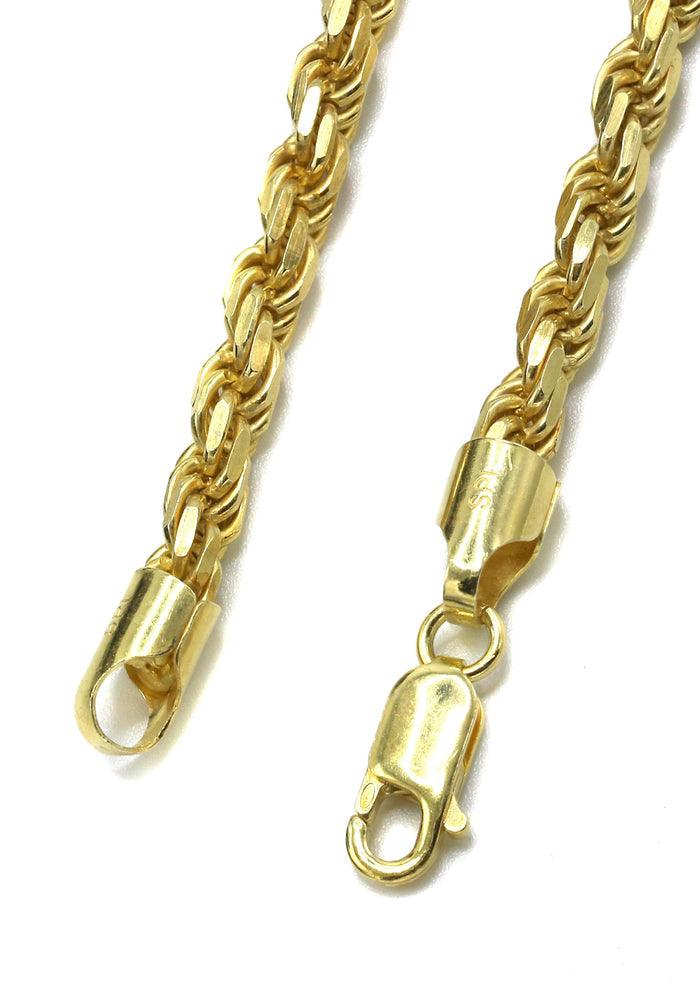 Silver Chain - Mens Gold Chain / Rope Chain