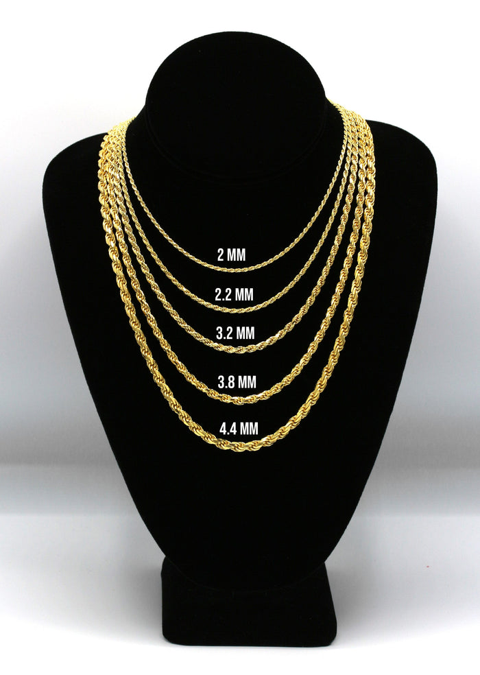 Silver Chain - Mens Gold Chain / Rope Chain