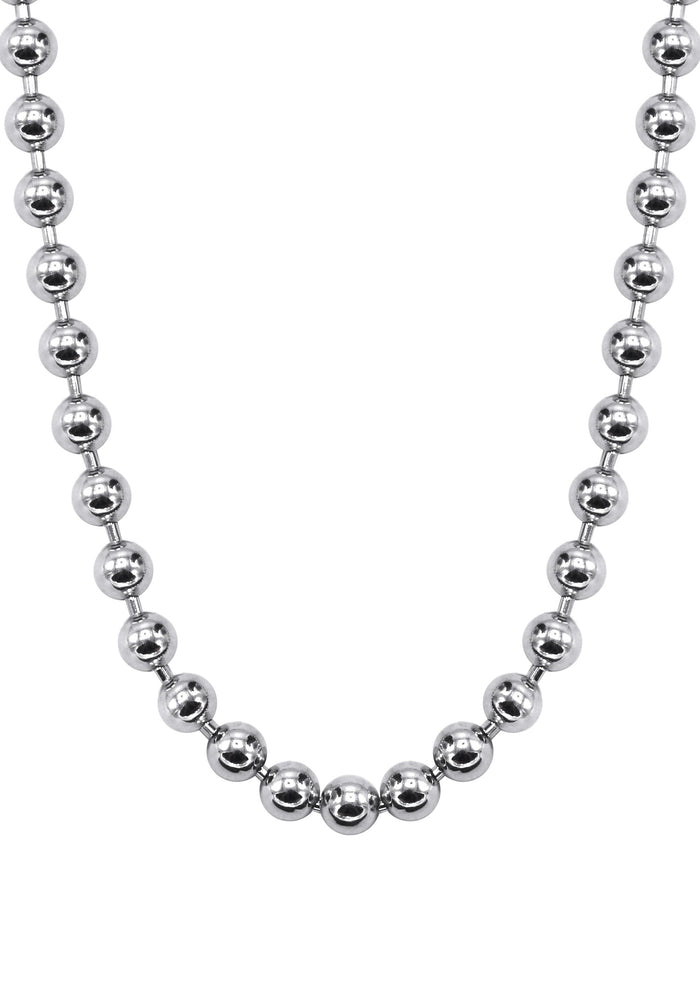 Silver Chain - Mens White Chain Ball/Bead Chain