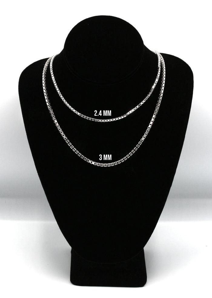 Silver Chain - Mens White Chain / Box Chain