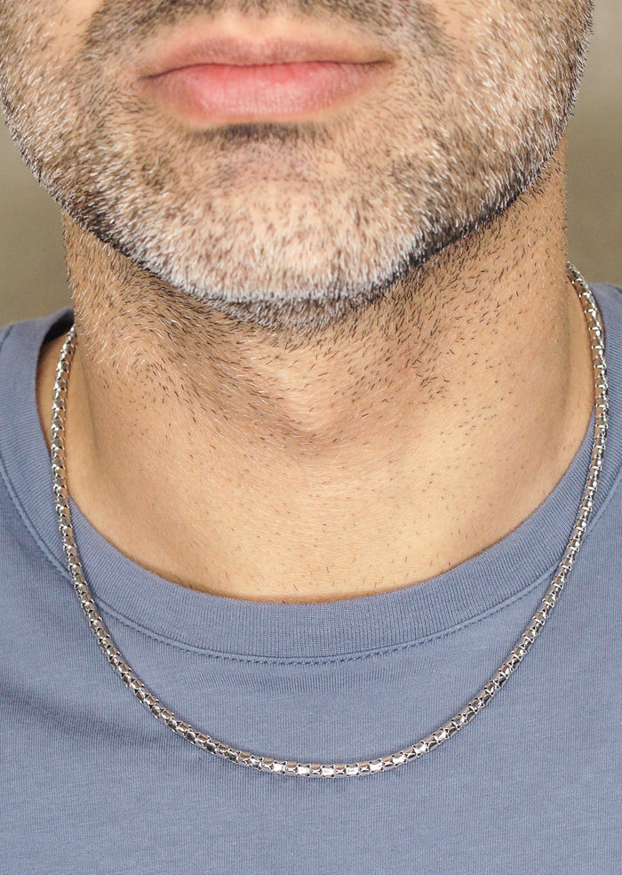 Silver Chain - Mens White Chain / Coreana Chain / 2 MM