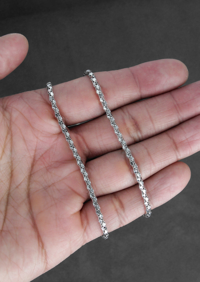 Silver Chain - Mens White Chain / Coreana Chain / 2 MM