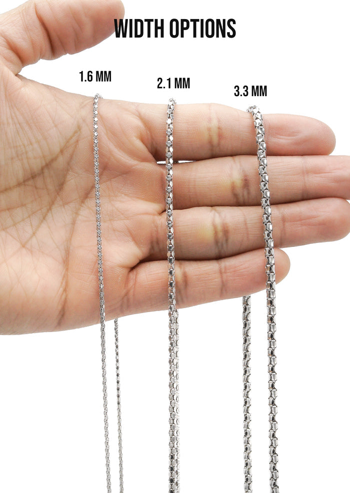 Silver Chain - Mens White Chain / Coreana Chain