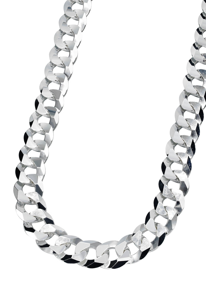 Silver Chain - Mens White Chain / Curb Chain