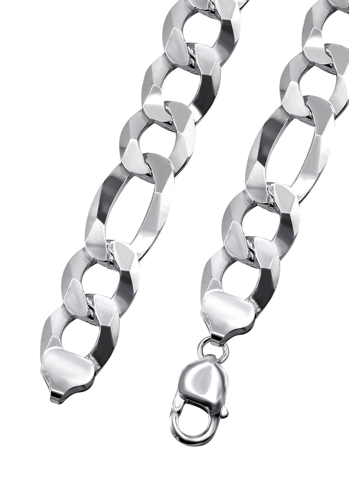 Silver Chain - Mens White Chain / Figaro Chain