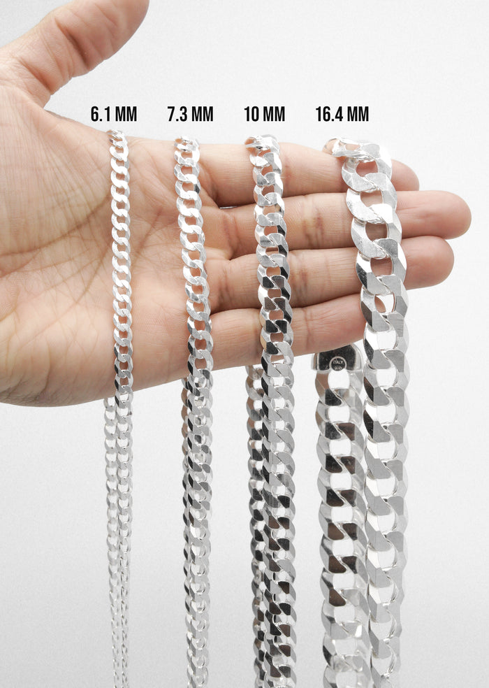 Silver Chain - Mens White Chain / Figaro Chain