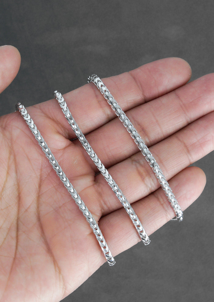 Silver Chain - Mens White Chain / Franco Chain / 2.3 MM
