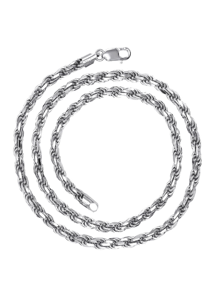 Silver Chain - Mens White Chain / Rope Chain