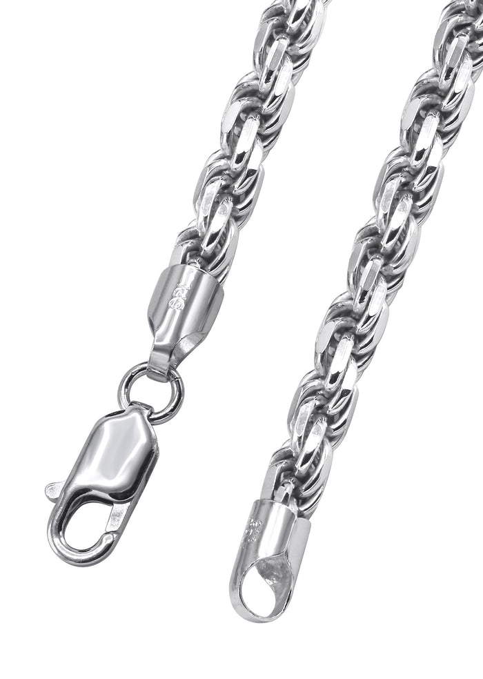 Silver Chain - Mens White Chain / Rope Chain
