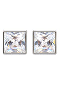 Silver Clear CZ Stud Earrings | Appx. 5.4 Grams