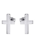 Silver Cross Stud Earrings | Appx. 0.9 Grams