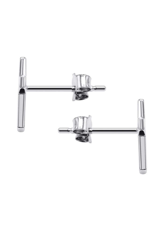 Silver Cross Stud Earrings | Appx. 0.9 Grams