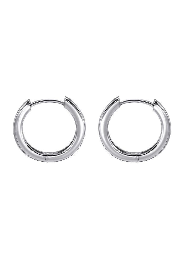 Silver CZ Hoop Earrings | Appx. 2.6 Grams