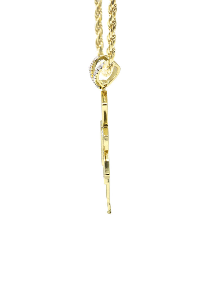 Silver Necklace - Gold Gun Necklace | 14 Grams