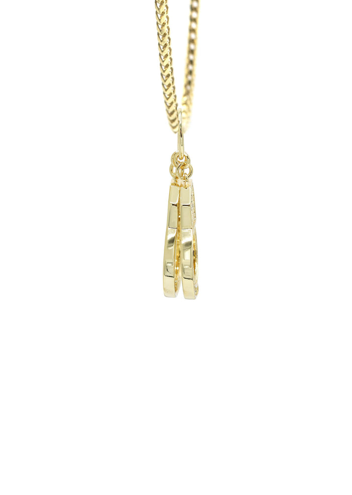 Silver Necklace - Gold Hand Cuffs Necklace | 13.3 Grams