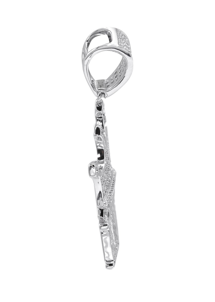 Silver Pendant - Silver Crown King Pendant | Appx 4.4 Grams