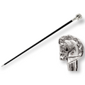 SILVER PLATED HORSE WALKING STICK