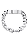 Silver White ID Cuban Bracelet