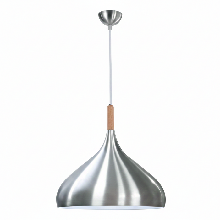 Silver & White Pendant Dining Lamp | Affordable Modern Ceiling Light for Dining Room – 6009