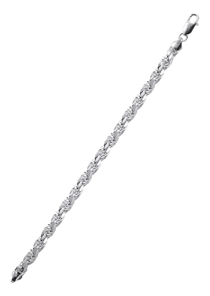 Silver White Rope Bracelet