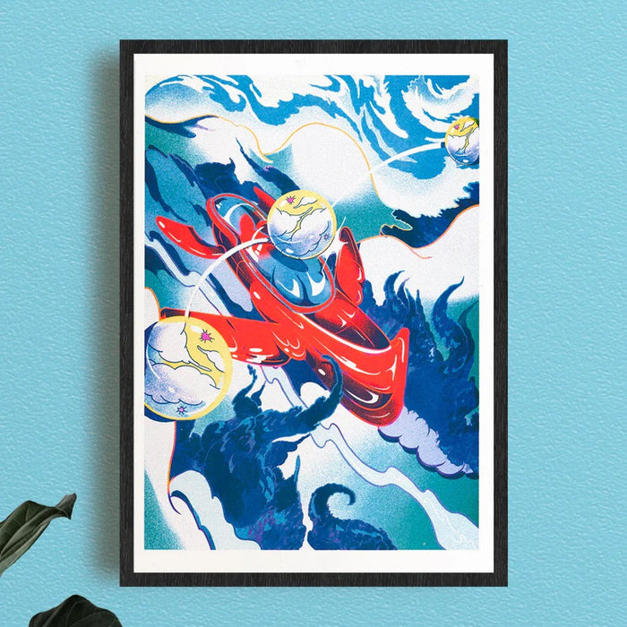 "SKY ROLLING NIGHT", 29,7 x 42 cm — by Beya Panicha