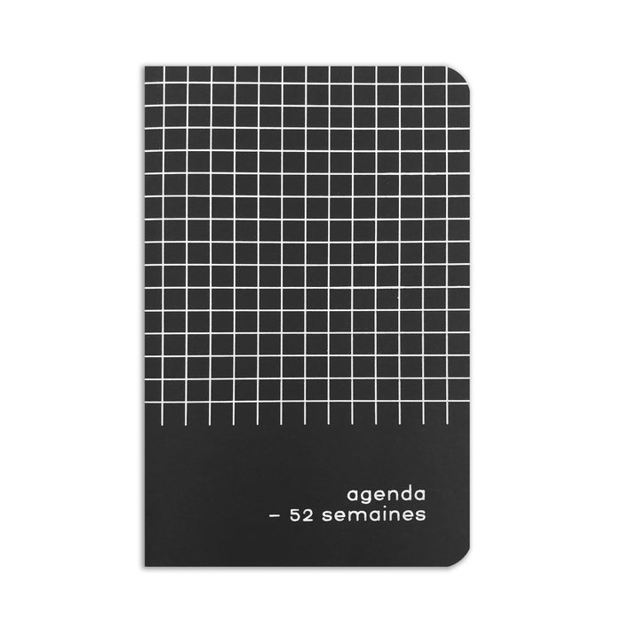 SMALL SQUARES BLACK AGENDA 52 WEEKS — by Archipel