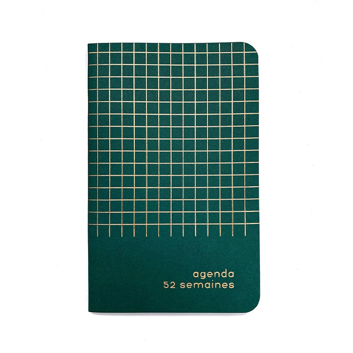 SMALL SQUARES GREEN AGENDA 52 WEEKS — by Archipel