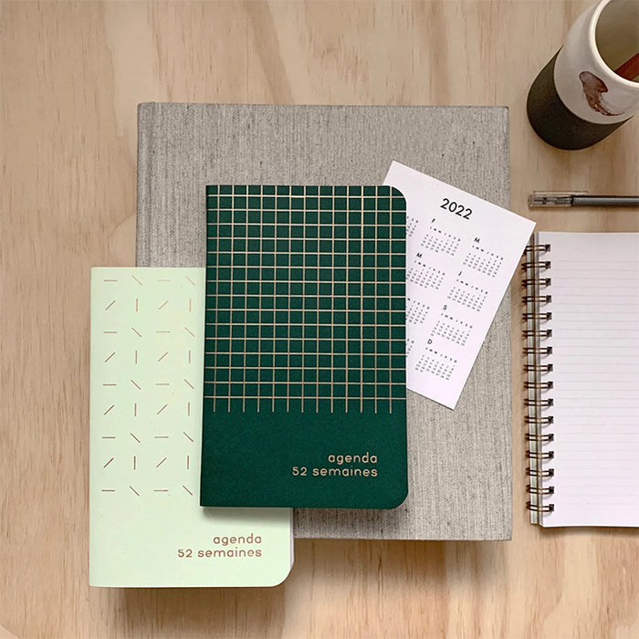 SMALL SQUARES GREEN AGENDA 52 WEEKS — by Archipel