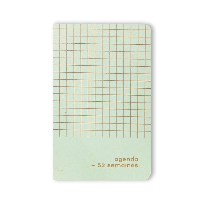 SMALL SQUARES GREEN AGENDA 52 WEEKS — by Archipel