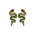Carlo Zini  Precious Swarovski® crystals inspires the unique design of this extraordinary snake  earrings