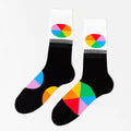 SOCKS "COLOR WHEEL CREW" — by Yellow Owl Workshop