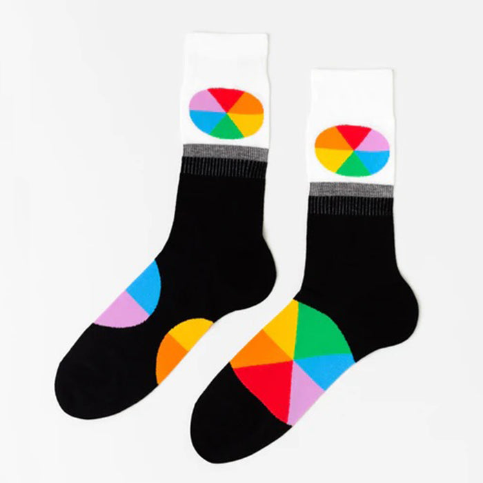 SOCKS "COLOR WHEEL CREW" — by Yellow Owl Workshop