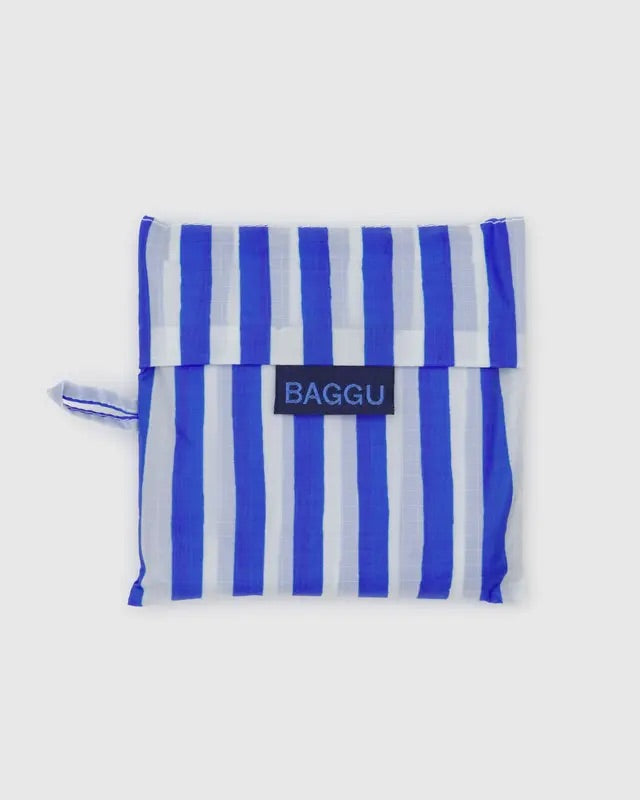 STANDARD REUSABLE BAG (Blue Painted Stripe) — by Baggu