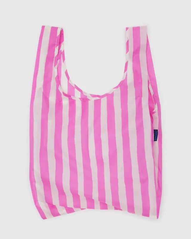 STANDARD REUSABLE BAG (pink painted stripe) — by Baggu