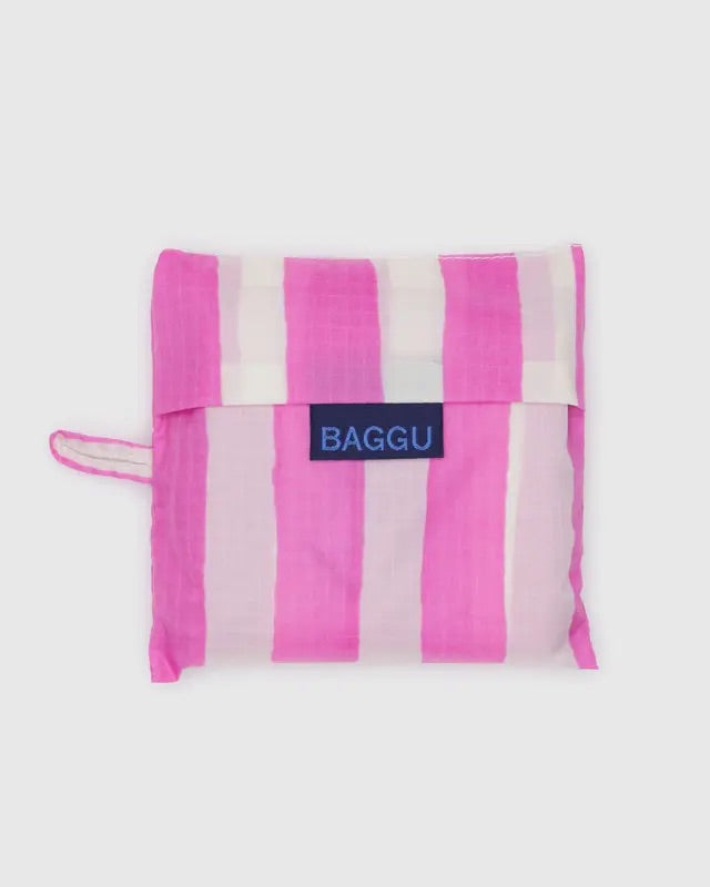 STANDARD REUSABLE BAG (pink painted stripe) — by Baggu