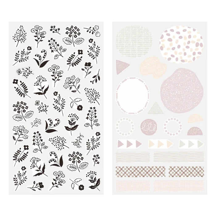 STICKERS FLOWERS, TWO SHEETS — by Midori