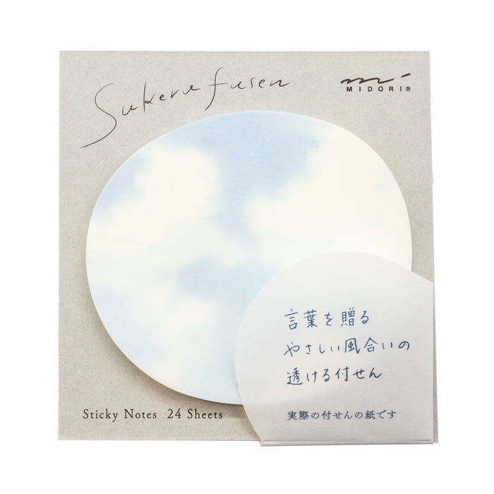 STICKY NOTES TRANSPARENCY SKY LIGHT BLUE — by Midori