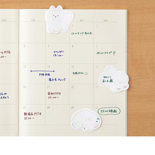 STICKY NOTES "WHITE DOGS" — by Midori