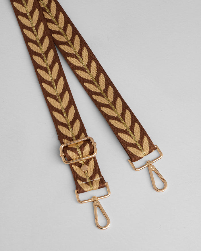 Strap Chocolate Gold Leaf-Pom Pom London