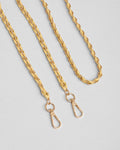 Gold Chain Straw Weave bag strap | Pom Pom London