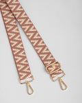 Orchid Block Zig Zag bag strap | Pom Pom London