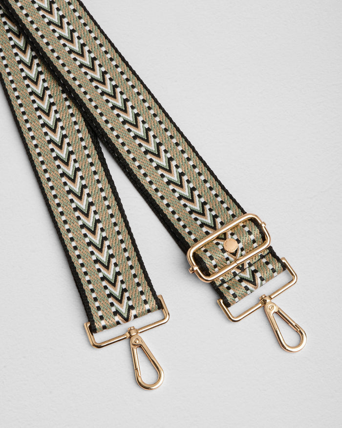 Pale Fern Tribal bag strap | Pom Pom London