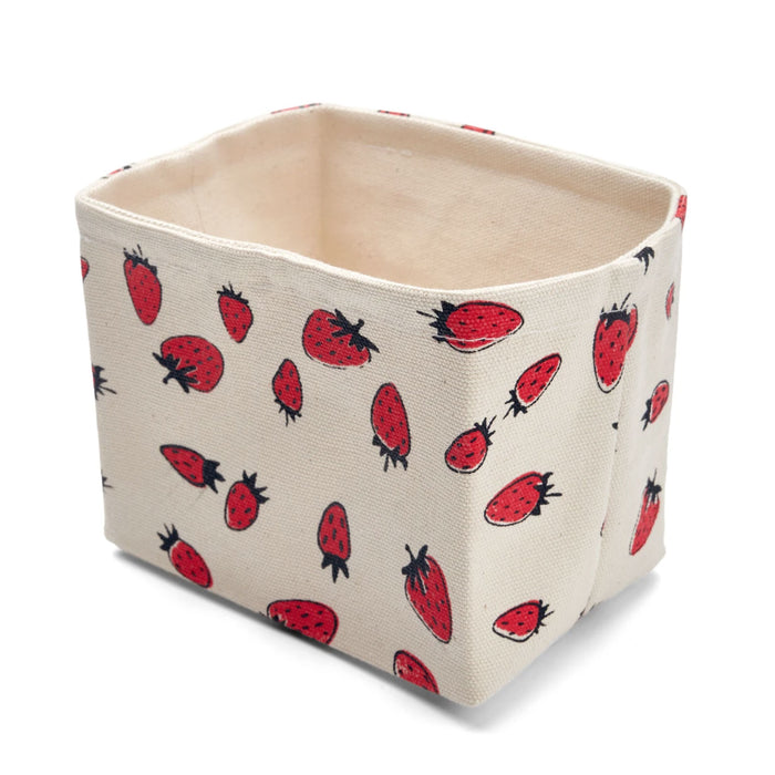 STRAWBERRY LITTLE RECTANGULAR BASKET — by La fée raille