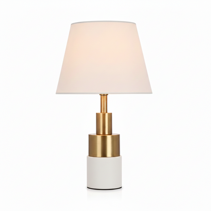 TABLE LAMP HL7115 WHITE AND GOLD