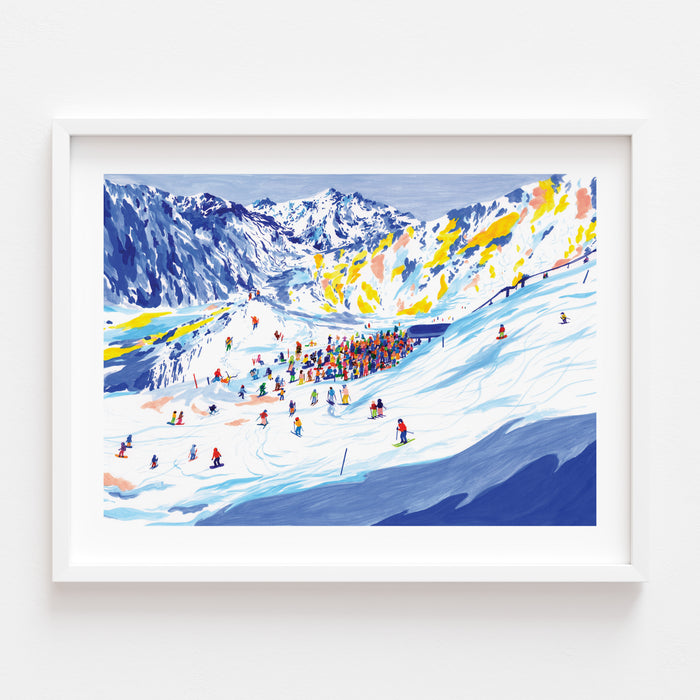 TÉLÉSIÈGE, 24" x 18" — by Mona Leu-Leu